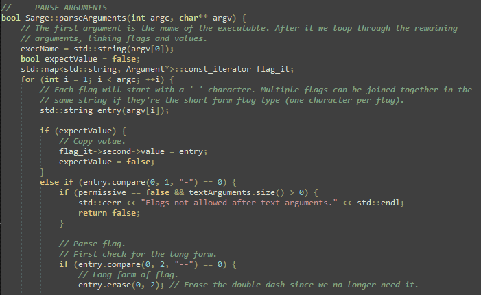 Fragment of the C++ port of the <a href=index-426.html CLI argument library.
